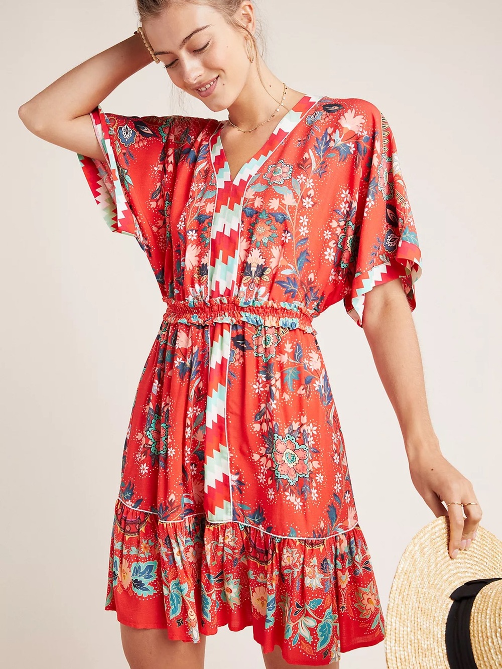 Anthropologie Farm Rio Jane Mini Dress